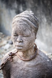 Sculpture of slave woman, dedicated to victims of slavery