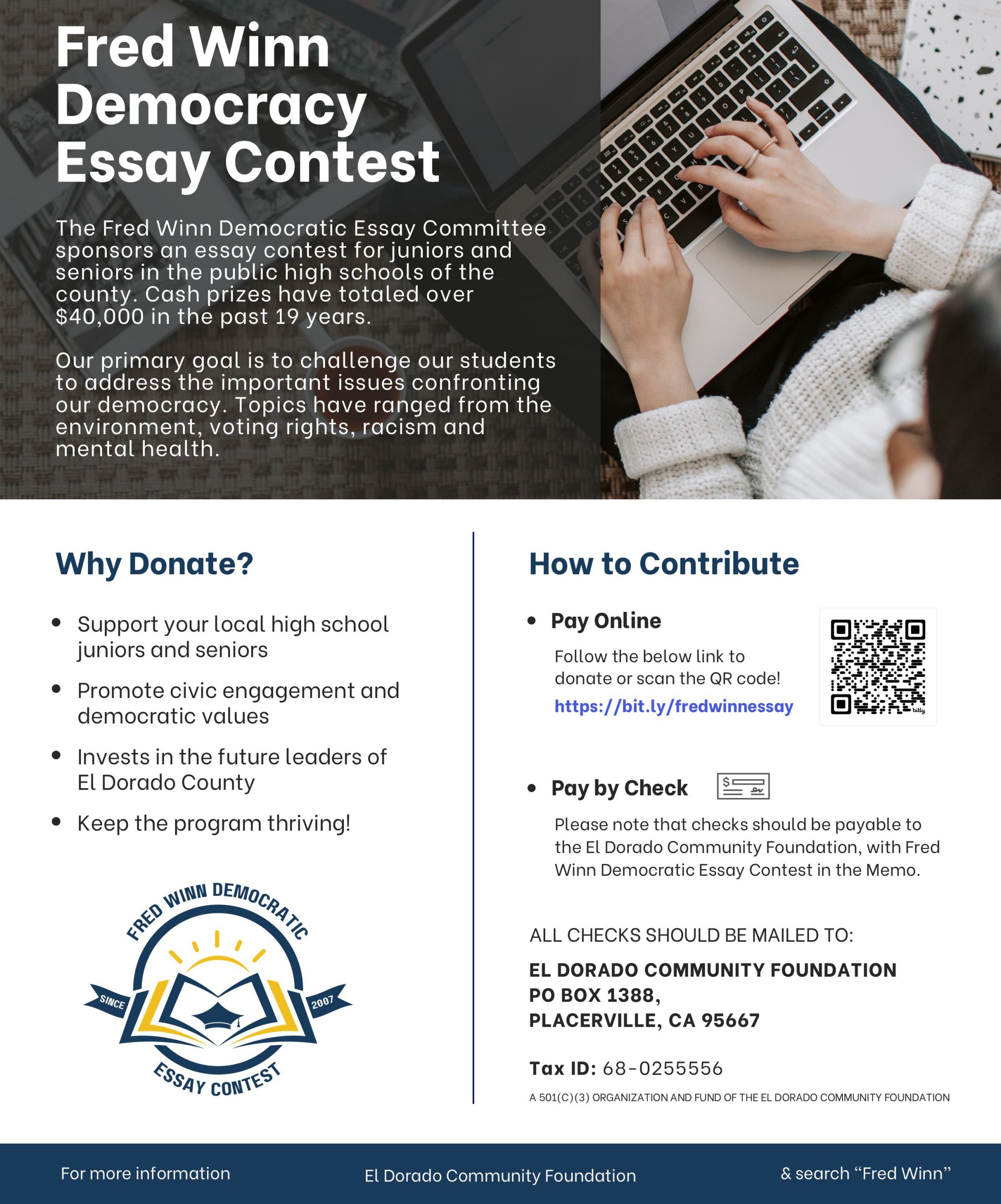 Fred Winn Essay Contest Fundraiser