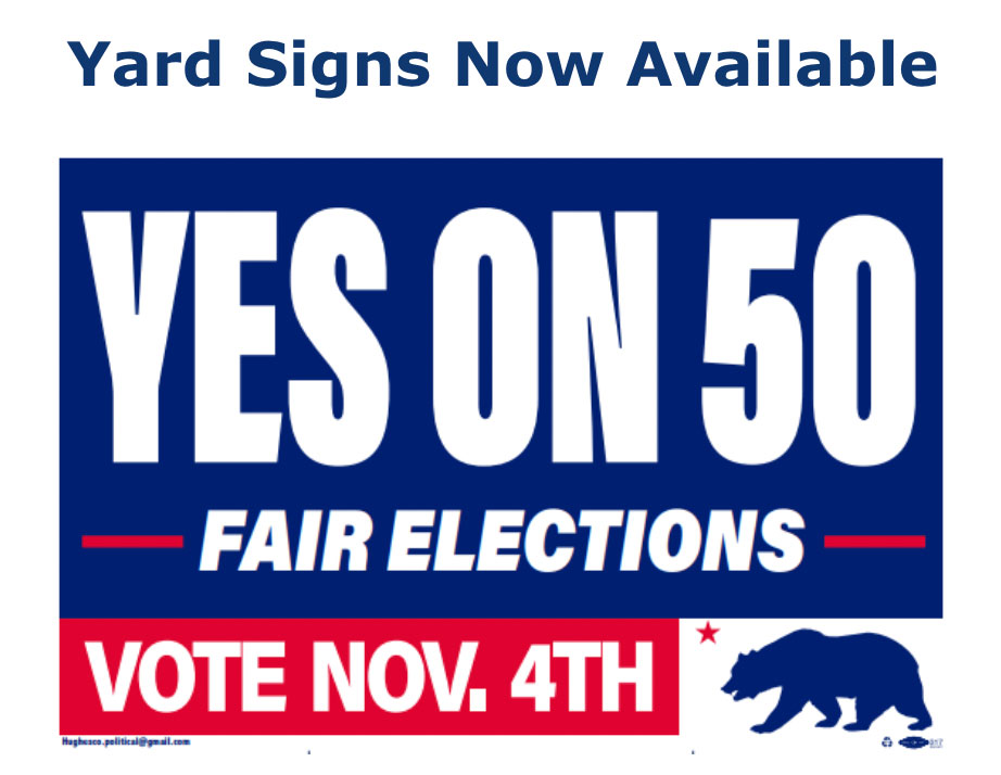 Yes on 50 Yard Sign Request